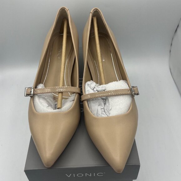 Brand New Vionic Leather KIT MINNIE in Nude Size 7 - Picture 1 of 5